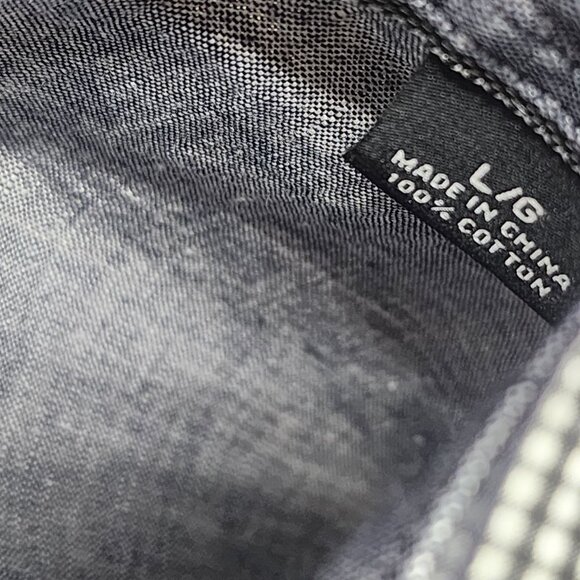 Tommy Bahama‎ Mens Island Modern Fit Striped Button-Down Shirt L Cotton Gray - Picture 6 of 8